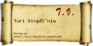 Turi Virgínia névjegykártya